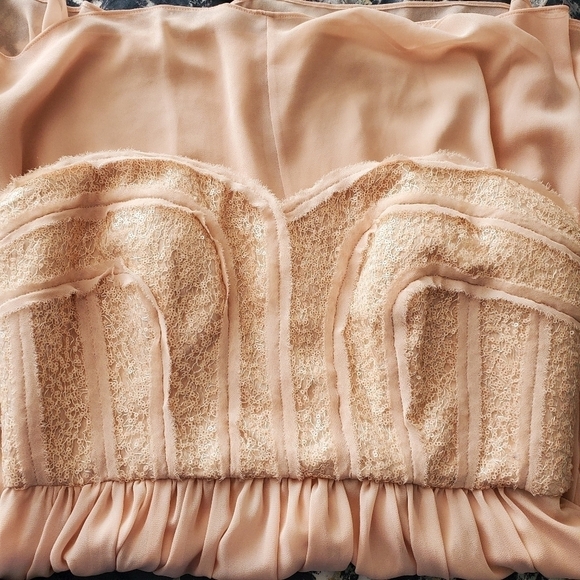 BcbgMaxazria Bare Pink Sequin Strapless Dress - Picture 6 of 6